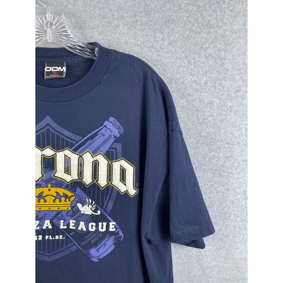 Corona Beer Cerveza League Shirt Size 2XL Blue Short Sleeve Tee Party - Picture 3 of 8